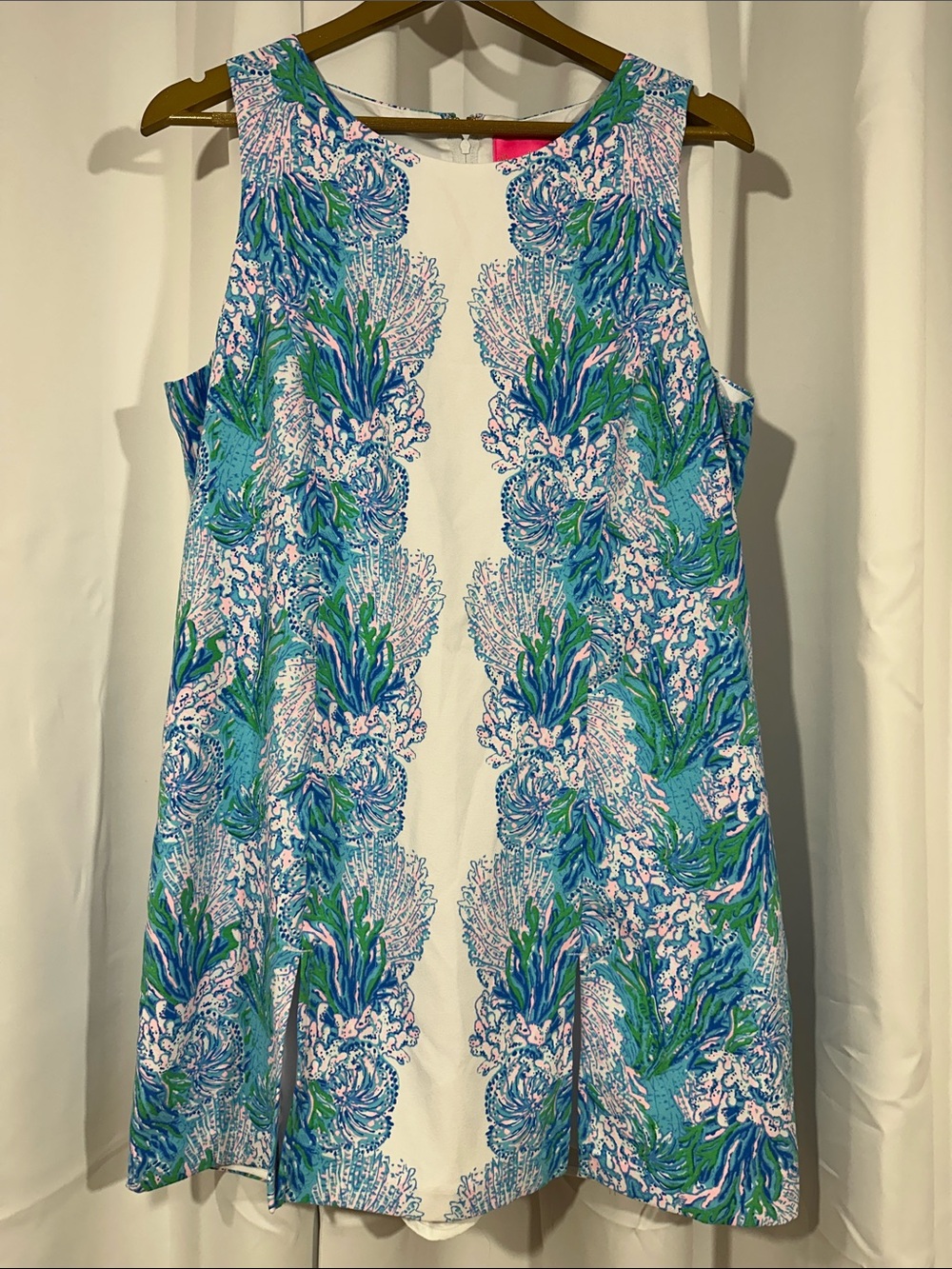 NWT Lilly Pulitzer Cordelia Shift Romper Size 12 Blue Green Coastal Print Dress